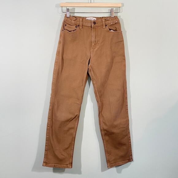 Abercrombie Kids Youth Tan Relaxed Straight Denim Jeans Size 15/16 - Picture 1 of 8